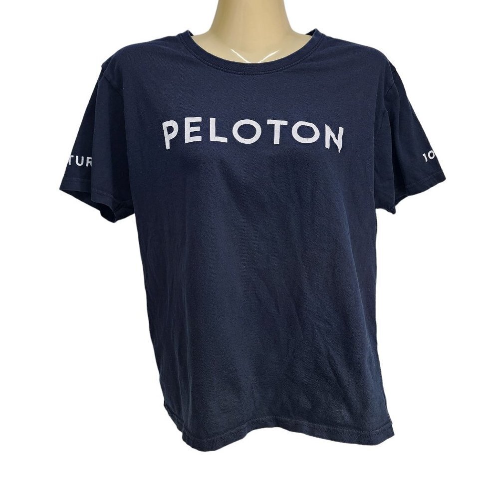 Peloton 100 Century Ride Tshirt Women's Size Small Black Short Sleeve‎